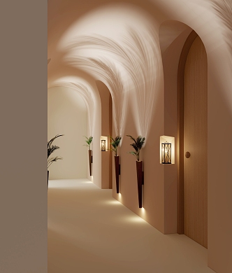 Modern aisle corridor aisle corridor 3d model