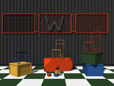 Industrial LOFT Dining Chair Chair 3d model