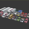Various Types of Vehicles Including Trucks Vans Cars and SUVs in Different Colors