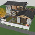 Traditional Guesthouse Architecture With Courtyard Stone Pathways Outdoor Seating And Greenery