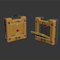 Industrial Yellow Storage Boxes In Display With Handles Open Closed Lids And Grilles