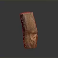 Natural Wooden Arbor Stump With Brown Green Surface And Artistic Texture