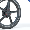 COOGHI Blue Folding Bicycle With Modern Design Lightweight Frame And Black Wheels