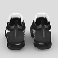 Nike Air Black Running Shoes With White Swoosh Logo Mesh Upper And Air Cushion Sole