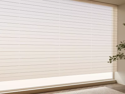 White Window Blinds Enhance Modern Room Interior With Natural Light And Decor 3d model