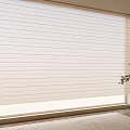 White Window Blinds Enhance Modern Room Interior With Natural Light And Decor