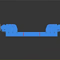 Industrial Blue Dual Roller Support Equipment With Red Tracks And Black Rollers