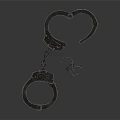Open Metal Handcuffs With Keys Law Enforcement Equipment On Dark Background