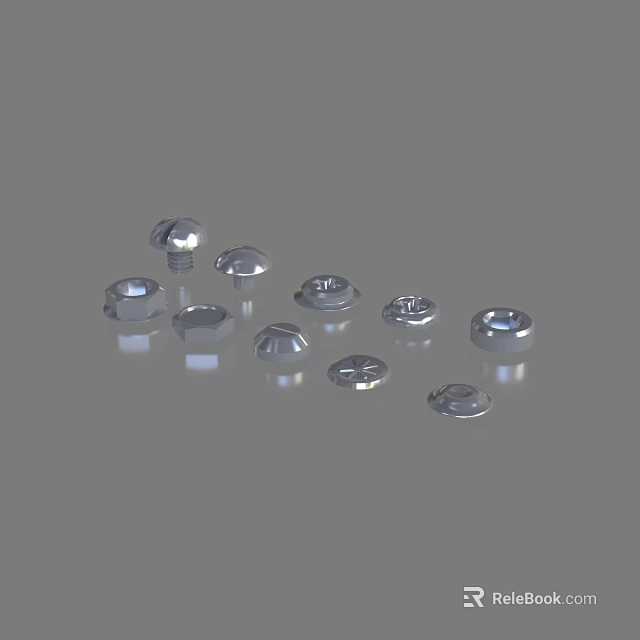 Multiple Small Transparent Shiny Crystal Beads Arranged Together On Gray Background 3d model