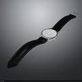 Modern Minimalist Electronic Watch With Black Strap Transparent Dial And Metal Buckle Design