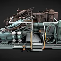 Industrial Equipment With Heavy Duty Steel Structure And Mechanical Piping Systems