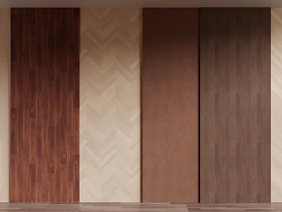 Various Wooden Flooring Options With Herringbone Pattern Different Color Tones and Natural Textures 3d model