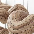 Unique Wooden Chandeliers With Twisted Spiral Design For Modern Interior Decor