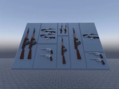 Modern Guns 3d model Modern Guns 3d model