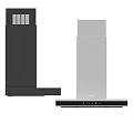Sleek Modern Black and White Kitchen Range Hoods as Stylish Appliances