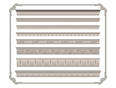 European plaster line 3d model