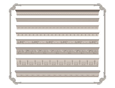 European plaster line 3d model