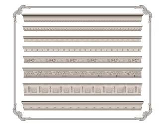 European plaster line 3d model