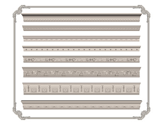 European plaster line 3d model