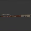 Two Crossbow Weapons With Different Colors Detailed Decorative Metal And Wooden Design
