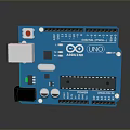 Arduino UNO Blue Development Board With Digital Pins LED Indicator And Control Buttons 3d model