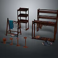 Wooden Shelving Units in Various Designs with Multi Tiered Storage and Small Accessories