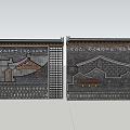 Traditional Chinese Brick Wall Reliefs With Wooden Structures And Tile Roof Design
