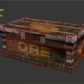 Sturdy Vintage Wooden Crate With ORE Lettering And Metal Reinforcements