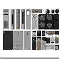 Various Types Of Modern Household Electrical Appliances With Different Designs And Colors