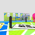 Colorful ALINEK Fitness Training Mat With Kettlebell And Level Zones