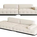 Modern double sofa multiplayer sofa 3d model