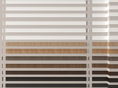 Angular Lines Decorative Panels with Neat Striped Design in Various Colors for Modern Interior 3d model