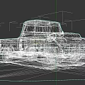 Vintage Red Pickup Truck With Muddy Exterior And Classic Design Details