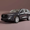Black Honda SUV Modern Exterior Design With Sleek Body And Silver Wheels