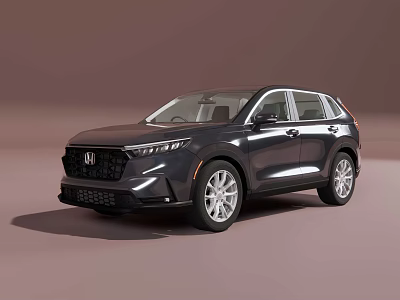 Black Honda SUV Modern Exterior Design With Sleek Body And Silver Wheels 3d model