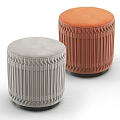 Modern Sofa Stool Fabric Round Stool Sofa Stool 3d model