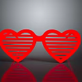 Red Heart Shaped Glasses As Stylish Daily Life Accessories For Home Decor