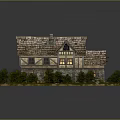 Charming Traditional Cottage With Tiled Roof Stone Wood Structure And Green Lawn