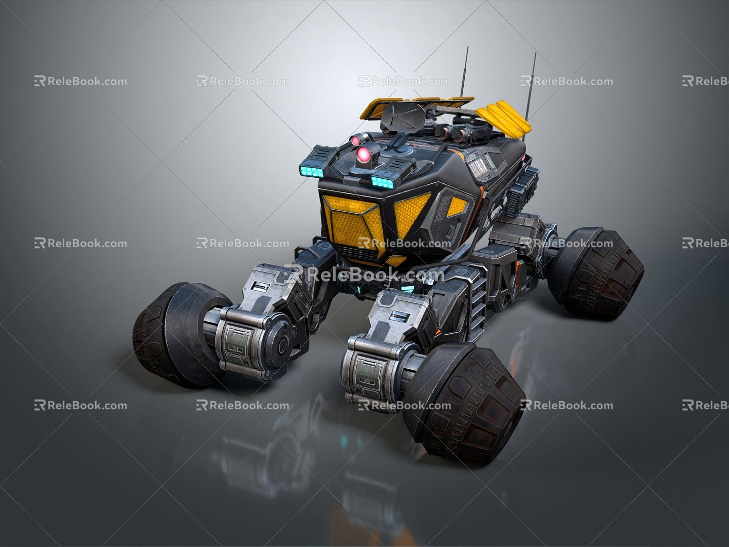 All-terrain vehicle toy car four-wheeled beach car 3d model