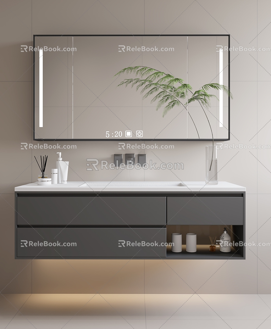 Modern bathroom cabinet 3d model