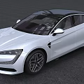 White Modern Sedan With Sleek Exterior Design Distinctive Headlights And Alloy Wheels