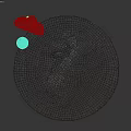 Artistic Round Rug With Black Human Figure And Gray Brown Beige Tones Design