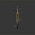 Yellow Road Bicycle With Drop Handlebars Gray Seat And White Tires