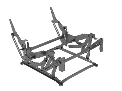 Sturdy Durable Modern Recreation Room Seating Metal Frame Support Structure Design 3d model