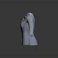 Light Blue Women's Blazer With Lapel Collar Button Front Long Sleeves Slim Fit Design