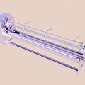 Industrial Cylindrical Drum Machine With Metal Structure And Frame For Processing