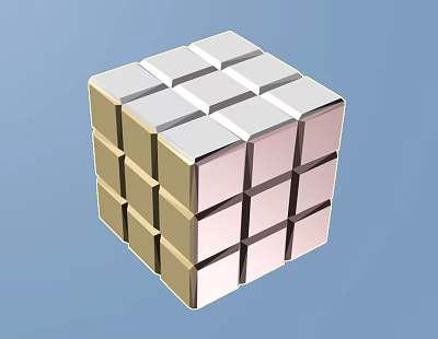 Macaron Rubik's Cube 3d model