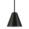 Modern Black Cone Pendant Light With Sleek Design And Hanging Cord