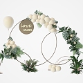 Modern Meichen Wedding Meichen Plant Green Plant Balloon Plant Device Window Meichen Plant Meichen Wedding Ceremony 3d model