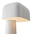 White Modern Table Lamp With Minimalist Design And Cylindrical Lamp Base 3d model